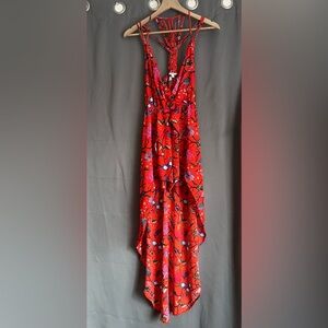 Candies - High Low - With Shorts - Braided Detail on Back - Red Pattern -Size M